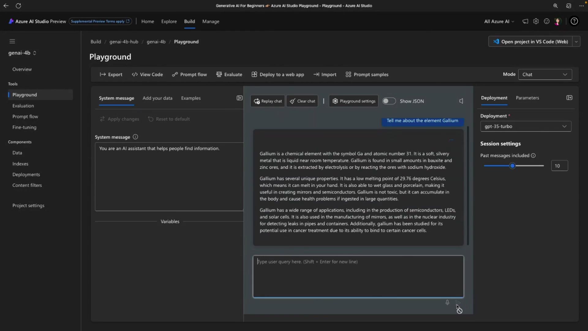 Azure AI Playground